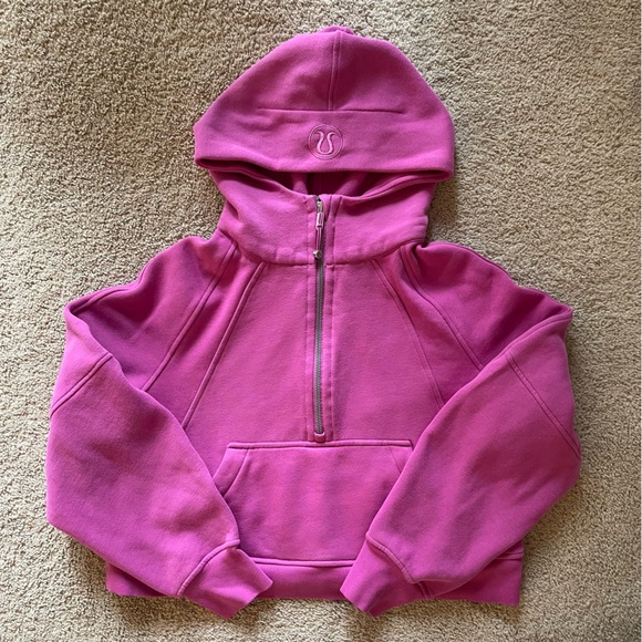 Lululemon Athletica Pink Scuba Oversized Half-Zip Hoodie xs/s - Picture 1 of 6